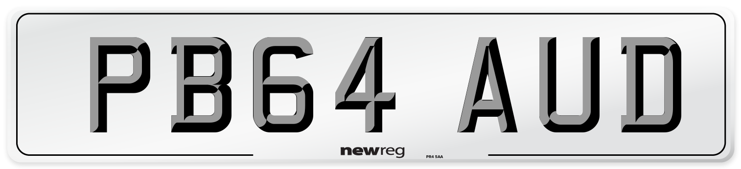 PB64 AUD Number Plate from New Reg